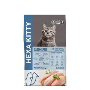 헥사키티 4kg 인도어키튼 유기농 6제로 고양이사료