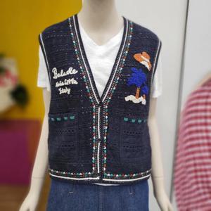 [베네통]베네통 레이스 자수 베스트 BAJPB5531 NY_DJ