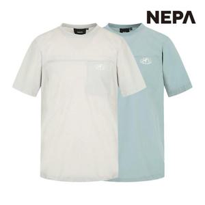 네파 공용 컴포 우븐 반팔 티셔츠 (루즈핏) 7JD5375