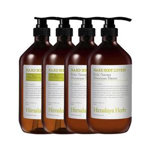 [부케가르니]히말라야 허브 나드 레몬민트향 1000ml 바디워시 x2개+바디로션 x2개