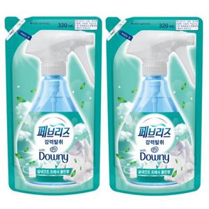 페브리즈 섬유탈취제 리필 320mlX2개 다우니 실내건조 프레쉬 클린향