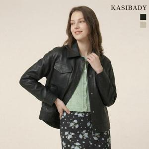 [카시바디] FAUX 레더 카라 점퍼