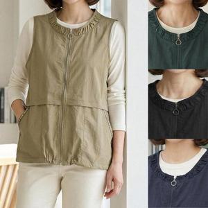 [엄마옷 로즈맘] 채연라운드집업조끼