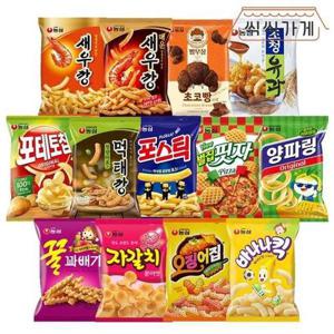 갤러리아_[씩씩가게] 농심 봉지과자 13종(벌집 오징 새우2종 포스 먹태