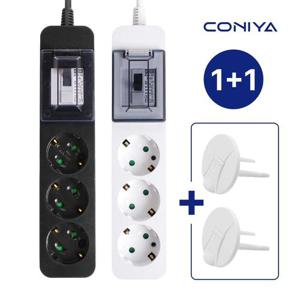 1+1 코니야 멀티탭 고용량 배선차단 3구 4.5M 국산 과부하차단 4000W