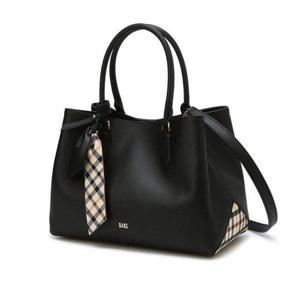갤러리아_DCBA6E122BK [선물추천] 닥스 블랙 체크배색 소가죽 토트백