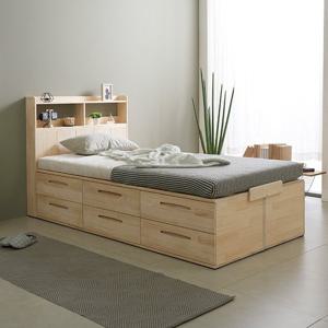 네시스 휴 SS 헤드 서랍형 2단 원목 수납침대_프레임 GM253