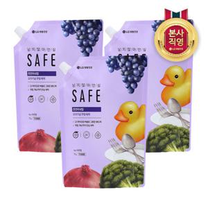 세이프 주방세제 천연미네랄 리필 1000ml x 3개