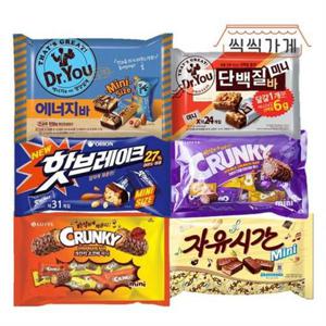 갤러리아_미니초코바 6종 / 핫브레이크 자유시간 단백질바 에너지바 크