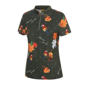 [마코](여성)장미 패턴 집업 반팔 티셔츠_MLW2TH15