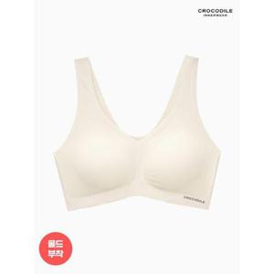 [크로커다일 이너웨어]라이크라 몰드부착 런닝형 브라 오트밀