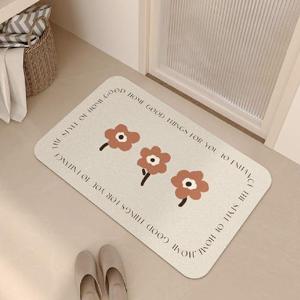 규조토발매트 미니멀 푹신한 플라워 발닦개 빨아쓰는 (WF70F2C)