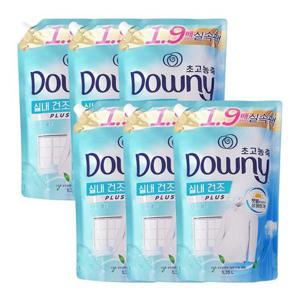 [다우니]다우니 실내건조 초고농축 섬유유연제 프레시 클린 리필 1.35L x6