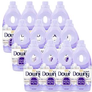 다우니 고농축 섬유유연제 화이트머스크 (7일간 피어나는 향수) 1L 용기 X12개