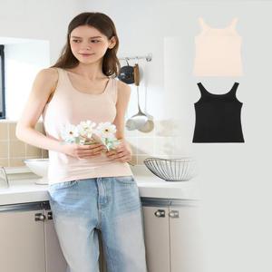 [포에버21] 여성 아이스 인견 런닝 브라탑 2종세트 (블랙+스킨)