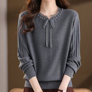 [몽벨리즈]소네트레이스리본니트 mde2302725