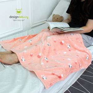 [디자인엔] 플라넬 극세사 미니퍼피 담요 소/중