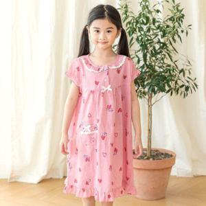 [찌니야]국내 핑코코캣 핑크 아동원피스잠옷 아동잠옷4-12세