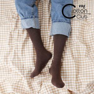 [NY코튼클럽] 여성 크루삭스 쫀쫀 장목 골지 양말 W2403 3족