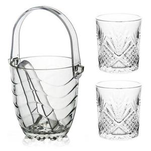 갤러리아_양주얼음통+언더락잔 225ml 2P 아이스버킷 술얼음보관통 아이스