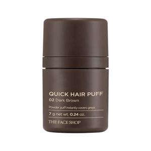 [2개묶음] 더페이스샵 퀵 헤어 퍼프 02호 다크브라운