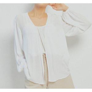 [미쏘][미쏘]주름소재 로브형 블라우스(MIWBLA714G)