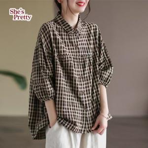 [쉬즈프리티] 이븐체크셔츠