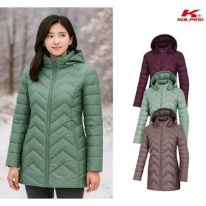 [콜핑]콜핑 여성 겨울 웰론 보온 중기장 퀄팅 경량 후드 패딩 자켓 KSC683UJ8W