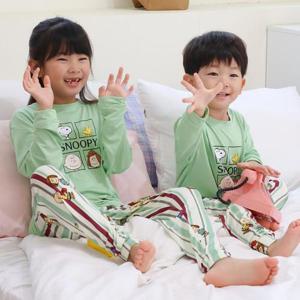 [아동] 디즈니 피치라운드 아동 긴팔세트 미키/스누피 잠옷 택1