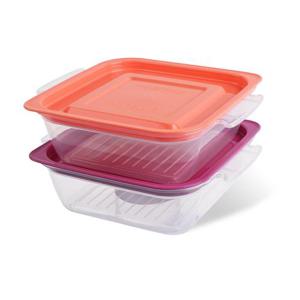 국산 PP 전자렌지용기 전자레인지 야채 계란찜 밥 라면용기 700ml 2P WFKRB16