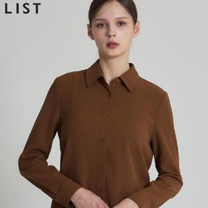 [리스트(LIST)] 스컬프 베이직 솔리드 셔츠 (택가격:138000원)