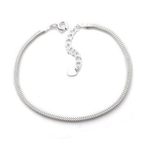 [미니아트] 심플 박스 92.5 실버 스네이크 사각 체인 은 팔찌