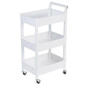 베란다선반 마이룸트롤리이동식3단 460X330X860mm 화이트 다용도선반