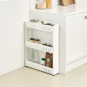 까사마루 이동식 슬림 틈새 선반 3단