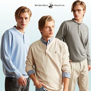 [비버리힐즈폴로클럽]25SS 남성 헨리넥 버튼 티셔츠 3종