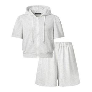 [르샵]후드 집업 자켓 밴딩 숏 팬츠 셋업 (DP2OW058A)