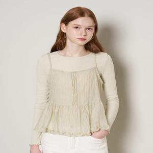 [르샵]프릴 뷔스티에 세트 긴팔 블라우스 (DP3BA049A)