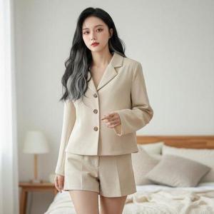 [셀러허브_여성트랜드패션]로텔즈 베이직 간절기 크롭 숏자켓 SD_260219