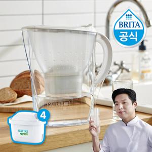 브리타 정수기 마렐라 2.4L 화이트+총필터 4입