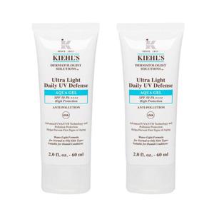 [Kiehls] 키엘 울트라 라이트 데일리 UV 디펜스 아쿠아 젤 선케어 선크림 60ml (2개입)