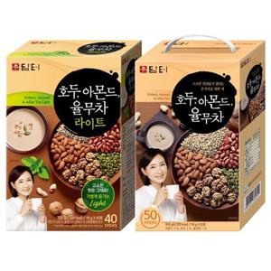 담터 호두아몬드율무차라이트40Tx1개+호두아몬드율무차50Tx1개 (총2개) 차 분말차 탕비실