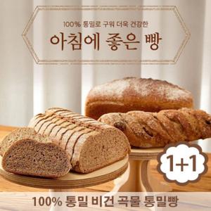아침에 좋은빵 / (1 + 1) 100  통밀빵 비건 통곡물 저당빵 430g