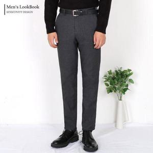 [맨즈북]겨울 직장인 남성슬림핏기모바지 캐주얼 정장팬츠