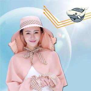 햇볕 차단 여성용 썬캡 도트 디자인 원예 WFGW1QH