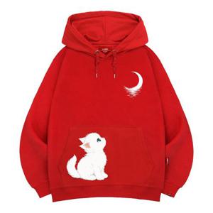 엘라모 3H 달빛고양이 후드티 남녀공용 빅사이즈 M~4XL
