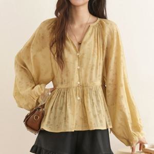 [몽벨리즈]아띠에허리스트링블라우스 mde2302711