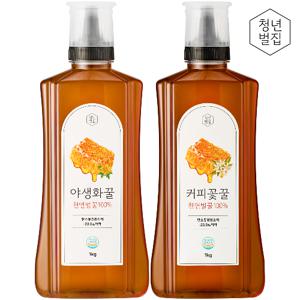 [1kg+1kg]청년벌집 야생화꿀 + 커피꽃꿀