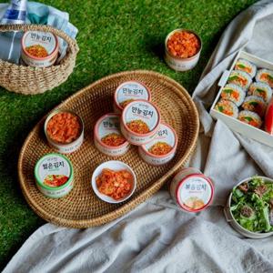 미가찬 캔김치 12캔[볶음6+썰은6]세트 -캠핑/여행/낚시/등산/혼밥/싱글족/아웃도어 김치