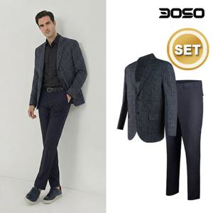 비즈니스캐주얼 남성 봄/여름 자켓+정장바지 세트/LSEC+BMFA