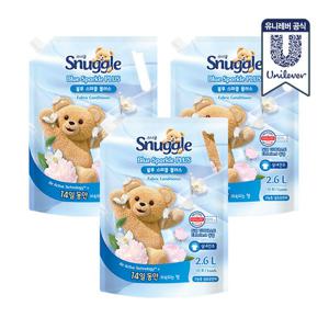 [무료배송] 스너글 섬유유연제 초고농축  블루스파클  리필  7.8L (2.6L 3개)